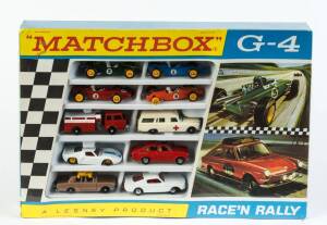 MATCHBOX: Vintage late 1960s ‘Race’n Rally’ Set (G-4). All mint in original cardboard packaging. 