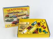 MATCHBOX: 1960s &lsquo;Grand Prix&rsquo; Racetrack Set (G-4) Including "BP" Autotanker (M1), And Thames Trader Wreck Truck (13) and more. Near mint to mint in original cardboard packaging with original labels. - 2