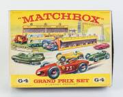 MATCHBOX: 1960s &lsquo;Grand Prix&rsquo; Racetrack Set (G-4) Including "BP" Autotanker (M1), And Thames Trader Wreck Truck (13) and more. Near mint to mint in original cardboard packaging with original labels.