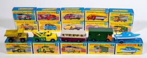 MATCHBOX: Group of 1970s 'Superfast' G Style Model Cars Including Volkswagen Camper (23); And, DAF Girder Truck (58); And, Rolls Royce Silver Shadow (24). All mint in original cardboard packaging. (214 items approx.)