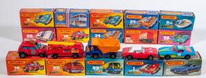 MATCHBOX: Group of 1970s 'Superfast', 'Rola-matics' I Style Model Cars Including Pontiac Firebird (4); And, Pontiac Firebird (51); And, Vantastic (34). Most mint, all in original cardboard packaging. (35 items approx.)