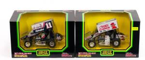 RACING CHAMPIONS: 1:24 Group of Model Sprint Cars Including Steve Kinser Sprint Car; And, Garry Brazier Sprint Car. All mint in original cardboard packaging. (2 items)