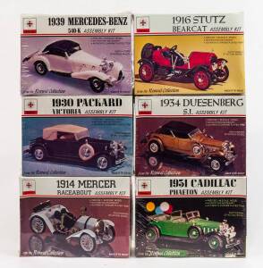 RENWAL: 1:48 Group of Model Cars Including 1930 Packard Victoria (152); And, 1934 Duesenberg S.J. (151); And, 1931 Cadillac Phaeton (153). All mint and unbuilt in original cardboard packaging. (10 items)