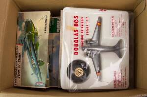 Group of Aeroplane Hobby Kits Including FROG: 1:72 Bristol Blenheim Mk1 or Mk1F (F-190); And, AIRFIX: 1:72 Lockheed Hudson 1 (386). Mixed Condition and most partially built. (5 items) 