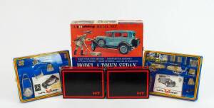 Group of Miscellaneous Group of Model Car Hobby Kits Including HUBLEY: Model A Town Sedan (857K-300); And, HOBBY TECNICA: auto union tipo reims 1938; And, WALLDORF: Mercedes 170 S Cabriolet Offen. Most Mint and all unbuilt in original packaging. (16 items