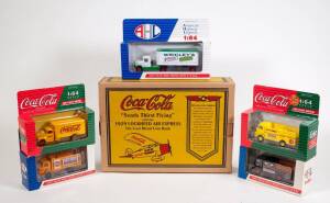 Miscellaneous Group of Model Cars Including HARTOY: GMC Truck (T-70); And, HARTOY: ‘Coca Cola’ Ford Truck (C05081); And, EDOCAR: ‘Coca Cola’ Palm Springs (CF-1). All mint in original cardboard packaging. (35 items approx.)