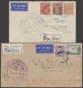 Aerophilately: 1-2 May 1931 (AAMC.197-98) Hobart - Melbourne & Melbourne - Hobart registered flown covers carried on the first airmail flights by ANA Ltd. (2). A delightful duo; hard to find registered!