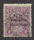 N.W./PACIFIC/ISLANDS' Overprints - New Guinea: 1919-23 (SG.O20) NWPI 4d Violet KGV, perforated OS with part April 1924 cds. Quite scarce. Cat.€110.
