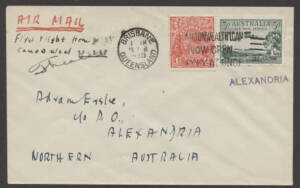 Aerophilately: 19 Feb.1930 (AAMC.152a) Camooweal - Alexandria flown cover carried by A.A.S. to link with the newly established Qantas service from Brisbane and signed by the pilot, Frank Neale. Cat.$400+.