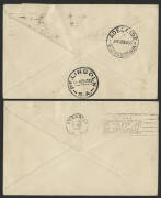 Aerophilately: 25 Nov.1935 (AAMC.558 & 559) Adelaide - Port Lincoln & return flown covers, carried by Adelaide AIrways Ltd on their inaugural flights. Pilot was H.G. Kirkman in both directions. (2). Considering the relatively large number of covers flown, - 2