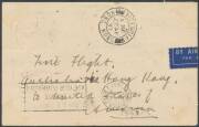 Aerophilately: April 1937 (AAMC.727) (Perth) - Sydney - Hong Kong - San Francisco, uprated KGV 1&euro;&scaron;&frac12;d Postal Card carried on the new route serviced by QANTAS, Imperial AIrlines and Pan American Airlines. With Hong Kong and San Francisco backstamps; frankin - 2