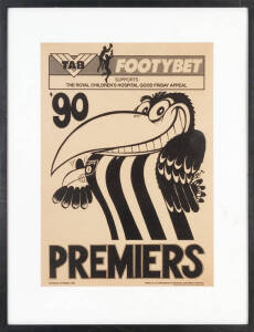 COLLINGWOOD: 1990 Original Weg poster, window mounted, framed & glazed, overall 65x84cm.