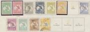 Australia: Pages from Gibbons "New Ideal Postage Stamp Album" with Kangaroos including First Wmk 2d unmounted, 5/- fine used with exceptional centring, and CTO 2d 6d & &Acirc;&pound;1, Third Wmk &Acirc;&pound;1 brown & blue and &Acirc;&pound;1 grey, SMult Wmk complete set & CofA Wmk complet - 2