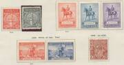 Australia: Pages from Gibbons "New Ideal Postage Stamp Album" with Kangaroos including First Wmk 2d unmounted, 5/- fine used with exceptional centring, and CTO 2d 6d & &Acirc;&pound;1, Third Wmk &Acirc;&pound;1 brown & blue and &Acirc;&pound;1 grey, SMult Wmk complete set & CofA Wmk complet - 6