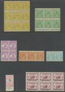 Australia: Untidy mint & used accumulation in albums, envelopes & boxes including Colonial issues & some on piece with potential postmark interest but also a smattering of mint noted Kangaroos CofA Wmk 9d block of 4 and 10/- marginal single, KGV 4d block