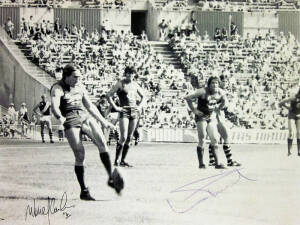 FITZROY: Balance of collection, noted "Team of our Century 1897-1996" plaque; photographs (13 - two signed); annual reports (3); "Football Record"s (3); signed cover; video; also The Beatles books & magazines (5).