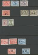 Australia: Pre-Decimal used collection with a few KGV Heads then Commemoratives apparently complete including Kooka M/S (non-contemporary cancel), Kingsford Smith 'OS' overprints (2d with short perf), 1/- Lyre 'OS', 5/- Bridge CTO (no gum), Robes Thick & - 4