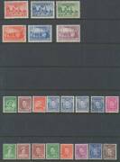 Australia: Pre-Decimal used collection with a few KGV Heads then Commemoratives apparently complete including Kooka M/S (non-contemporary cancel), Kingsford Smith 'OS' overprints (2d with short perf), 1/- Lyre 'OS', 5/- Bridge CTO (no gum), Robes Thick & - 6