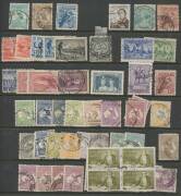 Australia: Huge accumulation with Kangaroos to 5/-, KGV Heads & Pre-Decimals in quantity used and apparently unchecked for varieties & postmarks noted ANZAC 1/- punctured 'G/NSW', Â£1 Robes, Â£2 Arms & Navigators, a few mint scattered throughout, Decimals