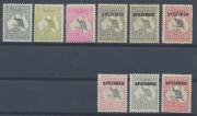 Kangaroos: Mint selection with First Wmk 2d & 3d Die I (both unmounted), 5/- fine plus 10/- to Â£2 'Specimen' handstamp set (perf faults), Third Wmk 10/- (off-centre & short perf) plus 10/- Â£1 grey x2 & Â£2 'SPECIMEN' overprints, CofA Wmk 2/- x16 includi - 2