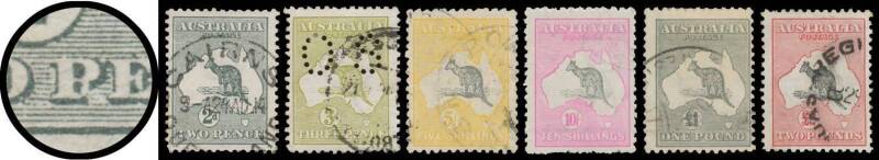 Kangaroos: Specialised used collection with shades and some varieties identified per ACSC, noted First Wmk 1d sideways wmk, 2d 'BENCE', 3d Die II punctured large & small 'OS', 2/- x2 plus large & small 'OS' & CTO, 5/- x2 plus CTO, Second Wmk 2/- plus 'OS'