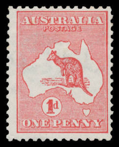 Roos 1st Wmk: 1d red Die I with the Watermark Sideways (Crown Pointing Right as seen from Behind) BW #2aa, hinge remainder, Cat $2250.