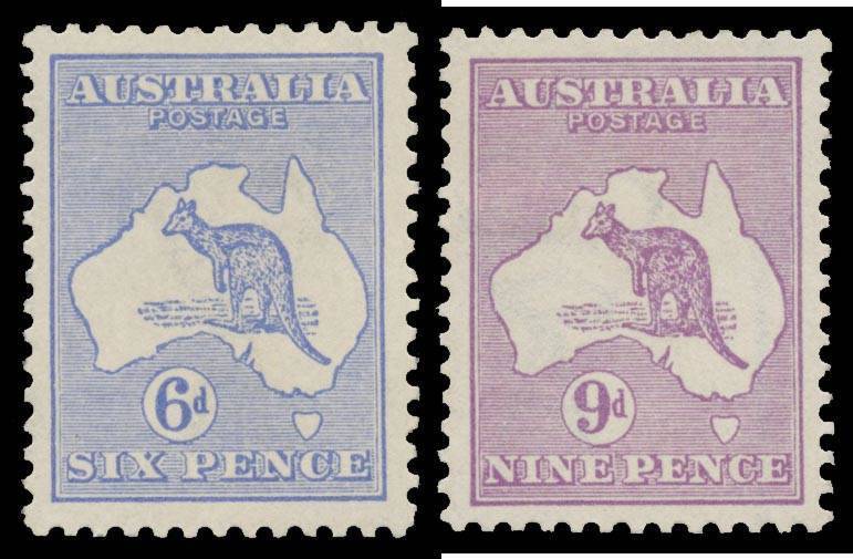 Roos 2nd Wmk: 2d to 9d, unusually well centred (especially the 9d which is quite exceptional), very lightly mounted, Cat $1125. (4)