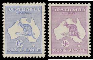 Roos 2nd Wmk: 2d to 9d, unusually well centred (especially the 9d which is quite exceptional), very lightly mounted, Cat $1125. (4)