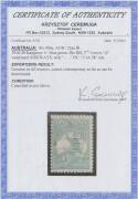 Roos 3rd Wmk: 1/- blue-green Die IIB with the Watermark Sideways BW #33aa, neat contemporary cds of 5JA28, Cat $500. Chris Ceremuga Certificate (2012). [This is a very scarce stamp postally used. Most examples offered for sale have bogus or non-contempora - 2