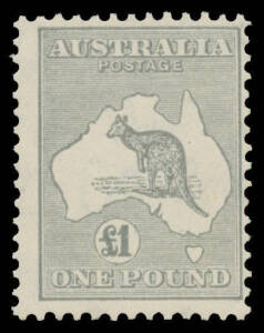 Roos CofA Wmk: Â£1 grey, unmounted, Cat $2500.