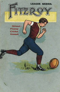 FITZROY: c1905 Valentines "League Series" postcard, very colourful & attractive. G/VG.