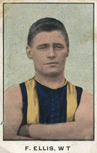 1906 Dungey Ralph (Sweet Nell) "South Australian Footballers" [1/49 known] - F.Ellis (West Torrens). Fair/G condition (some thinning on reverse). Extremely rare.