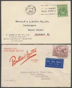 Postal History: 1930s advertising covers with illustrated covers including Harcourt (Vic) Fruit Supply 'Apple Man', Emu Nail & Nightingale Supply with birds, WE Cash with map of Australia, Lowe Hardware Merchants with tools, Lysaght Bros 'Rabbit'-proof wi - 4