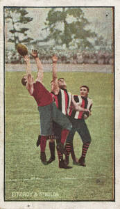 1908-09 Sniders & Abrahams "Australian Football - Incidents in Play" [1/16] - Fitzroy & St.Kilda. G/VG.