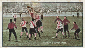 1908-09 Sniders & Abrahams "Australian Football - Incidents in Play" [1/16] - Fitzroy & South Melb. G/VG.