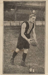 1921-25 Suburban Premium "Victorian Footballers & Teams", comprising "Numbered Cards" [20/50 + 2 spares with different backs]; "Team Photos" [2/9]; "Player Photos Not Numbered" [9/36]. Fair/VG. Rarity 7 - the biggest selection of these we have offered.