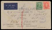 POWs in Borneo: SANDAKAN: 1945 (Aug 21) cover from the same correspondence underpaid with 1Â½d & 2Â½d only - 4d being the postcard rate - but not taxed, large 'UNDELIVERABLE/RETURN TO SENDER' cachet. With the enclosed letter that suggests Lance-Corporal K