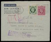 Liberated POWs: Four covers - two by air - & seven aerogrammes all from GB to liberated POWs all addressed c/- the GPO Melbourne, various redirections & cachets including 'NO RECORD OF/Repatriation/OF ADDRESSEE' x2 & similar straight-line type, and three