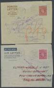 Liberated POWs: Four covers - two by air - & seven aerogrammes all from GB to liberated POWs all addressed c/- the GPO Melbourne, various redirections & cachets including 'NO RECORD OF/Repatriation/OF ADDRESSEE' x2 & similar straight-line type, and three - 2