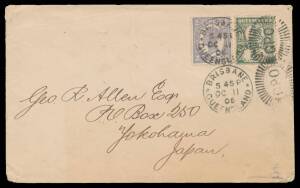 Queensland: 1894-1911 selection including to Argentina, Austria, Canada, Ceylon, Ireland and Papua, also 1906 to USA with 'REGISTERED/MOUNT MORGAN' h/s and to Japan with 'YOKOHAMA' cds, four scenic Postal Cards including 1899 to Malta taxed and 1910 Â½d u