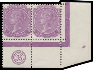 Sth Aust: 1905-12 Crown/A Monogram pairs comprising 1d 'JBC' & 'CA' and 2d 'JBC' BW #S6zb 6zc & 9zd, undercatalogued at $450 for "strips of 3" (in error for "pairs"). The 2d is especially scarce. (3 pairs)