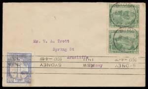 Tasmania: 1893-1912 covers including to Hong Kong, New Zealand, Portugal and South Africa, two 'POSTAGE PAID/HOBART TAS' on Tattersalls envelopes with Sweepstakes Tickets contents, etc, also stationery including 1893 1Â½d brown reply postal card to USA, 1