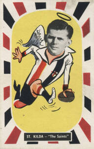 1957 Kornies "Footballer - Mascot Swap Cards", [1/36] - No.31 Brian Gleeson (St.Kilda). G/VG. Rarity 8.