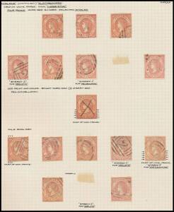 Victoria: 1857-63 Emblems remainder collection on Charles Lathrop Pack's beautifully hand-annotated pages with a good range of the various issues, many pairs in all values plus Imperf 1d two strips of 4, some postmark interest, generally fine with many ve