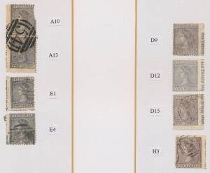 Victoria: 1863-81 Laureates Wmk Single-Lined Numerals 2d 109-109ea group units [A10/A13/E1/E4] from the left of the sheet with fragments of the imprint 'One Hundred and twenty Stamps in each Sheet. Value One Pound', the pair defective but with superb BN '