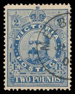 Victoria: 1897 Charity (Consumptives Home) duo SG 353-4, plus KEVII V/Crown Perf 12Â½ Â£1 & Â£2, all CTO, Cat Â£530. (4)