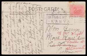 Victoria: MISSENT MAIL: 1883-1920s annotated commercial covers with all-different 'MISSENT TO/...' or 'MIS-SENT TO/...' handstamps including '.../ASCOT VALE___' ('WEST' removed), 1883 '.../CARLTON' unusually in blue, 1901 usage of 1850s type '.../GEELONG'