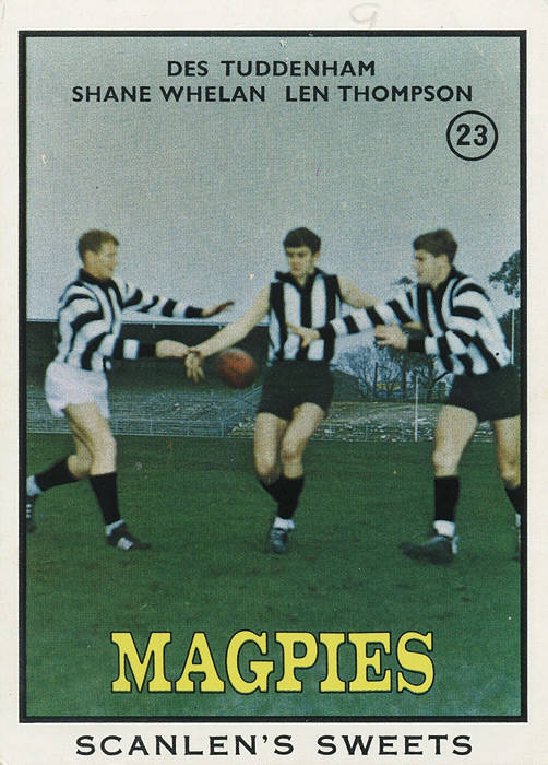 1968 Scanlens "Footballers", Series B (scarcer - puzzle of team logos on reverse), complete set [40]. Poor/G.