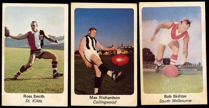 1971 Sunicrust "V.F.L. Footy Swap Cards", part set [9/50]. G/VG.