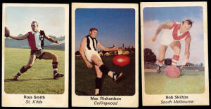 1971 Sunicrust "V.F.L. Footy Swap Cards", part set [9/50]. G/VG.